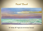 Pastel Beach original abstract painting by Madhav Singh, abstract tones, luxury modern wall art UK