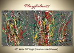 Playfulness original abstract painting by Madhav Singh, abstract tones, luxury modern wall art UK