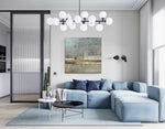 Quietness - Abstract art category - Blue sofa background - gallery wrap style