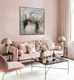 Revelation - Abstract art category - Pink background - Black frame style