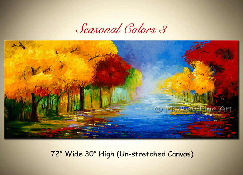 Seasonal Colors 3 original abstract painting by Madhav Singh, abstract tones, luxury modern wall art UK