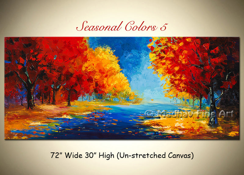 Seasonal Colors 5 original abstract painting by Madhav Singh, abstract tones, luxury modern wall art UK