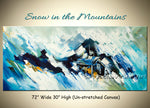 Snow in the Mountains original abstract painting by Madhav Singh, abstract tones, luxury modern wall art UK