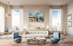 Summer Day - Abstract art category - luxury bedroom room display - golden frame style