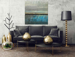 Summer Rain - Abstract art category - Black sofa background - gallery wrap style