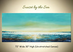 Sunset by the Sea original abstract painting by Madhav Singh, abstract tones, luxury modern wall art UK