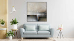 The Pathway - Abstract art category - Light Blue sofa background - black frame style