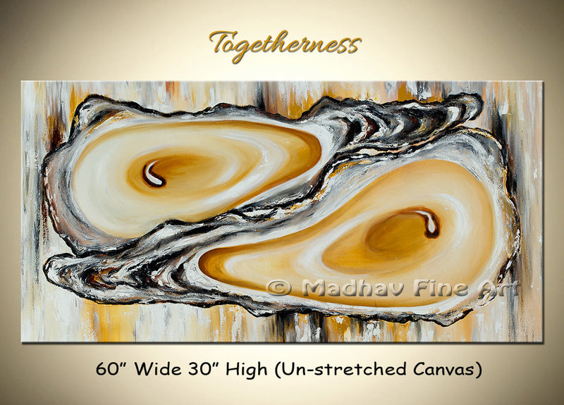 Togetherness original abstract painting by Madhav Singh, abstract tones, luxury modern wall art UK