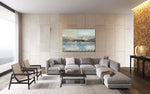 Underwater 2 - Abstract art category - grey modern sofa large living room background - gallery wrap style