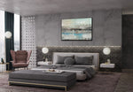 Underwater 2 - Abstract art category - modern bedroom background - black frame style