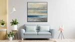 Venus - Abstract art category - Light Blue sofa background - black frame style