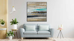 Wilderness 3 - Abstract art category - Light Blue sofa background - black frame style