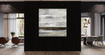 Winter Field - Abstract art category - modern lights background - gallery wrap style