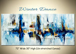 Winter Dance original abstract painting by Madhav Singh, abstract tones, luxury modern wall art UK