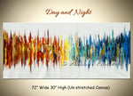 Day and Night original abstract painting by Madhav Singh, abstract tones, luxury modern wall art UK