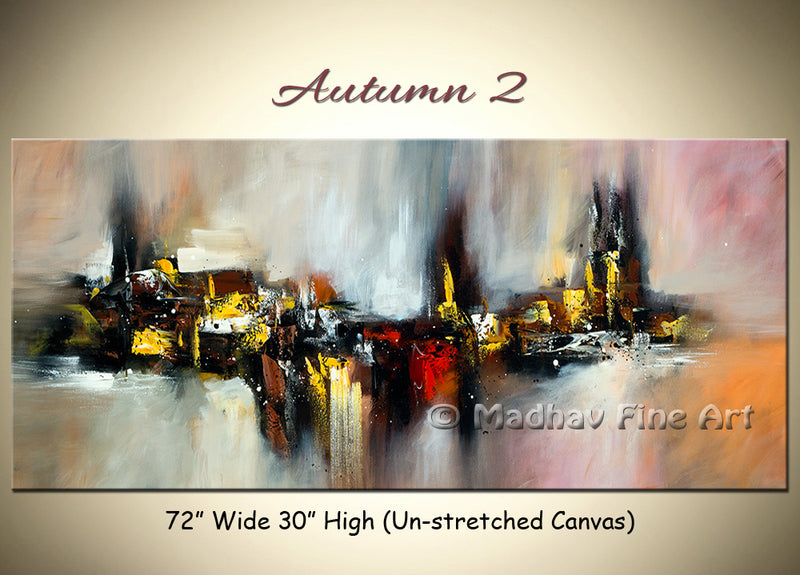 Autumn 2 original abstract painting by Madhav Singh, abstract tones, luxury modern wall art UK