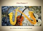 Music Ornaments 14 original abstract painting by Madhav Singh, abstract tones, luxury modern wall art UK