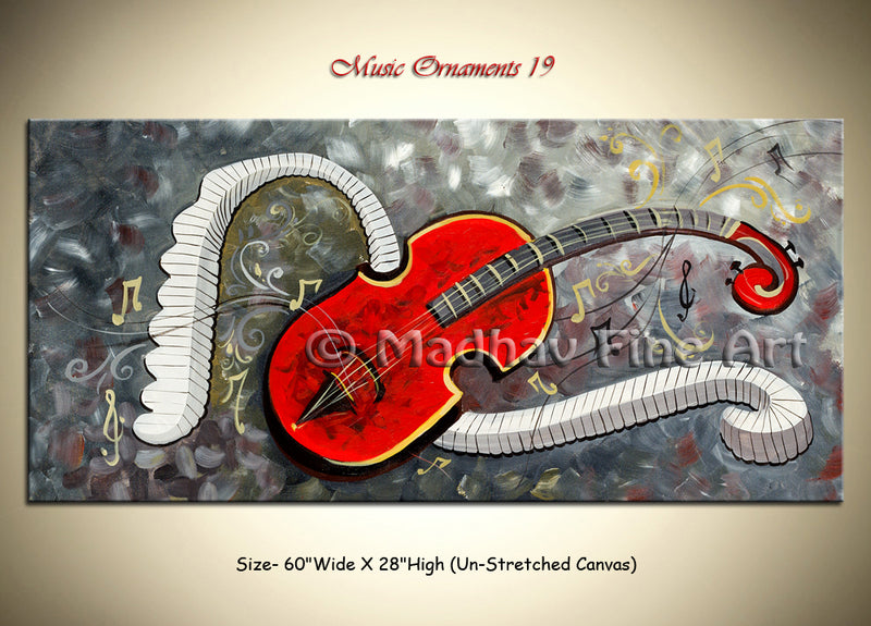 Music Ornaments 19 original abstract painting by Madhav Singh, abstract tones, luxury modern wall art UK