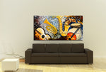 Music Ornaments 8 original abstract painting by Madhav Singh, abstract tones, luxury modern wall art UK