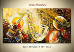 Music Ornaments 2 original abstract painting by Madhav Singh, abstract tones, luxury modern wall art UK